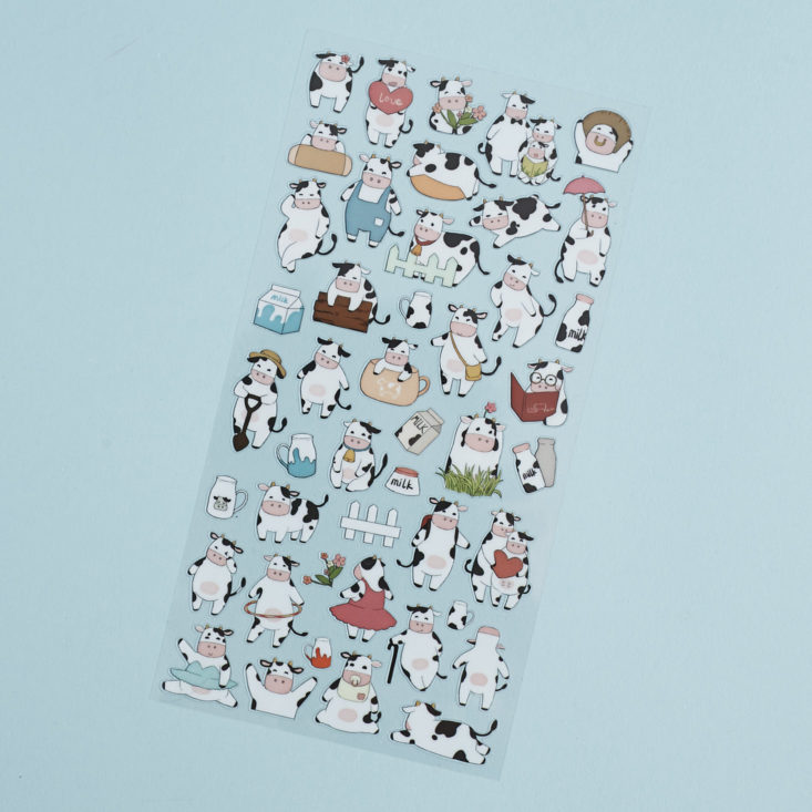 pipsticks cows sticker sheet