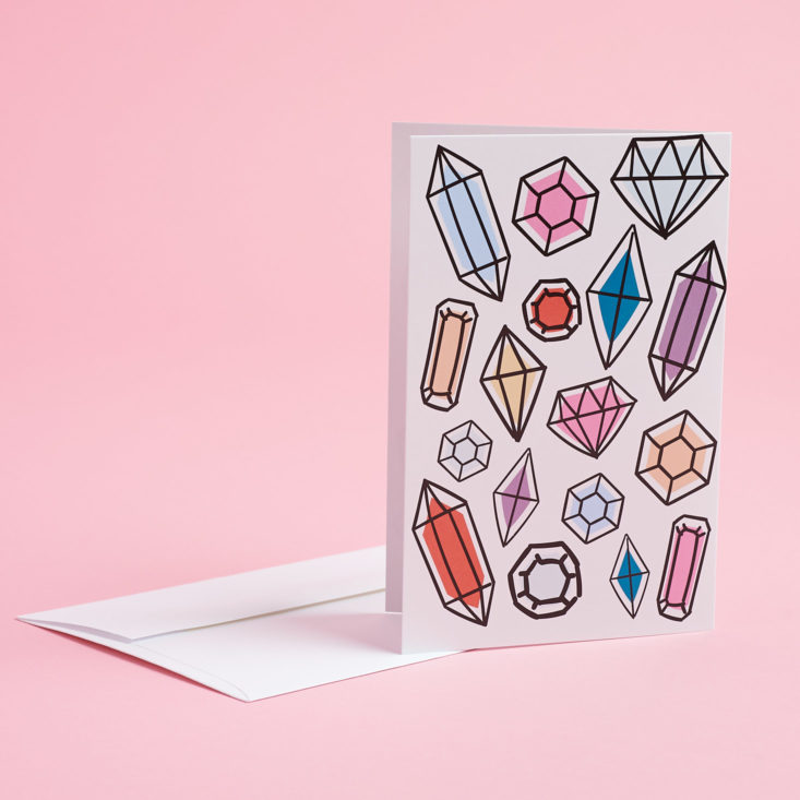 gem printed greeting card