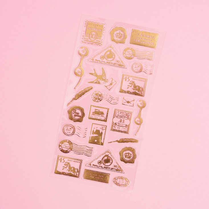 gold shiny stamp stickers