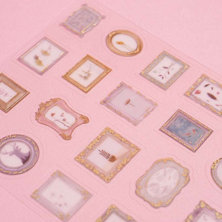 framed photo stickers up close