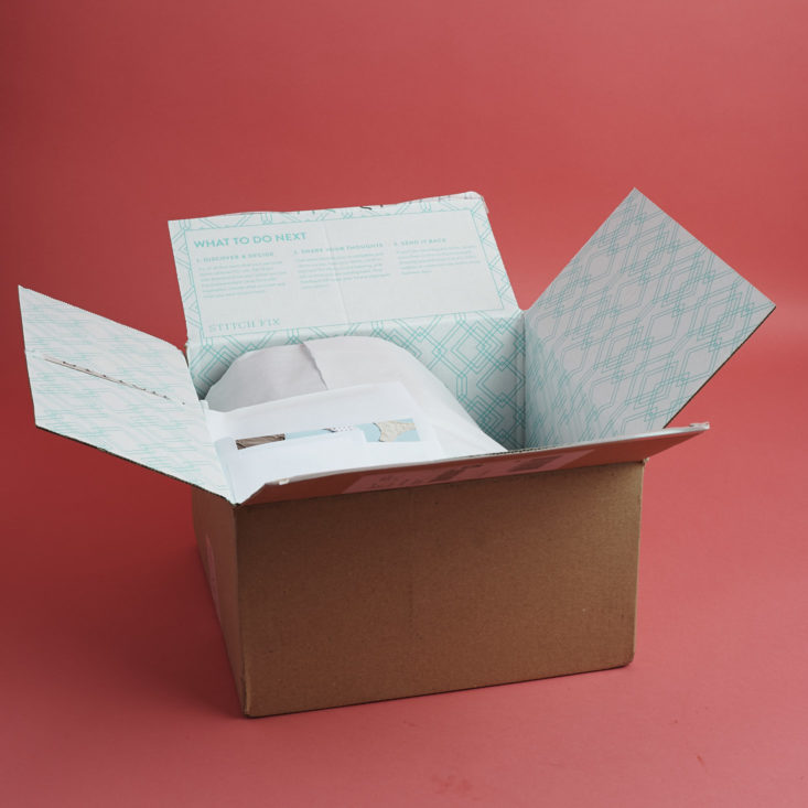 Stitch Fix Maternity April 2018 box open