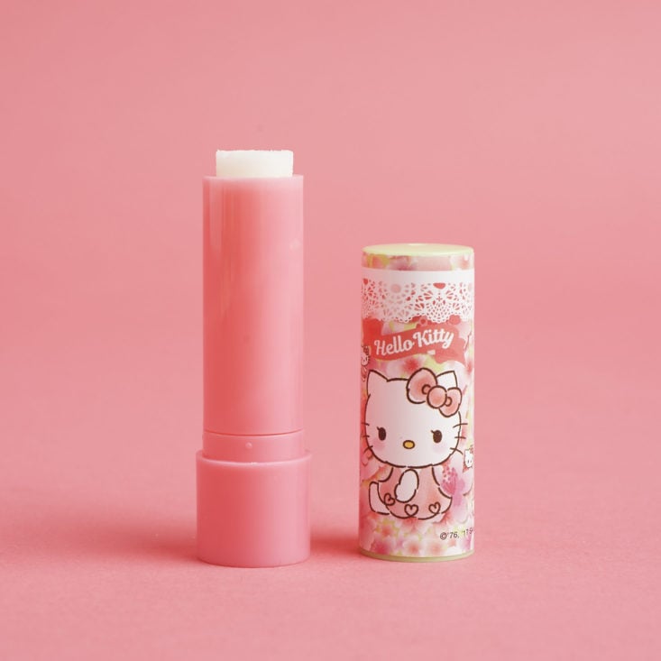 Hello Kitty Lip Cream Sakura with cap off