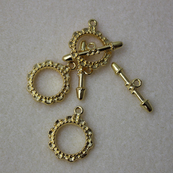 3 Sets Fancy Dotted Toggle Clasps