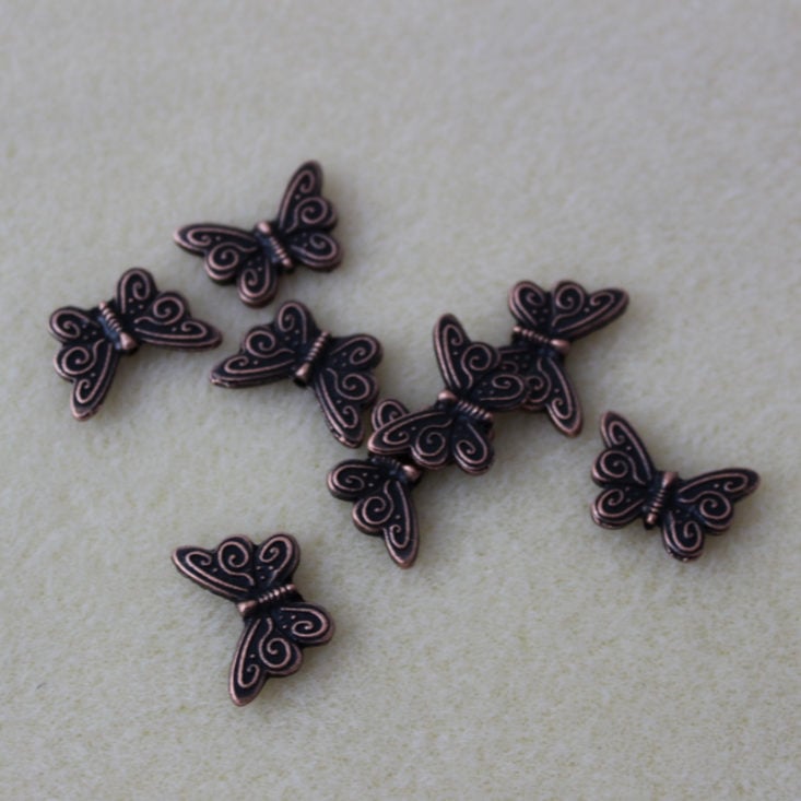 Bargain Bead Box May 2018 Metal Butterfly Beads