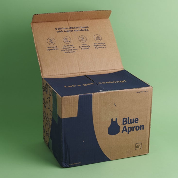 open Blue Apron box