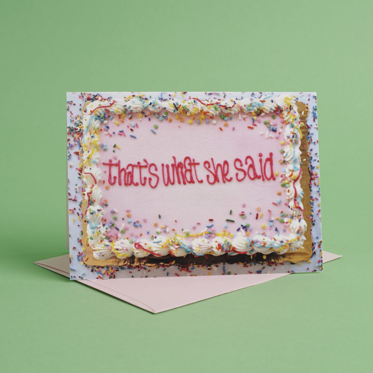 that's what she said cake card