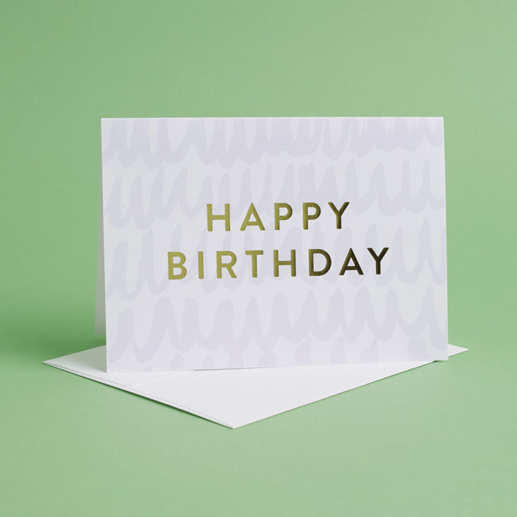 purple and gold foil happy birthday card
