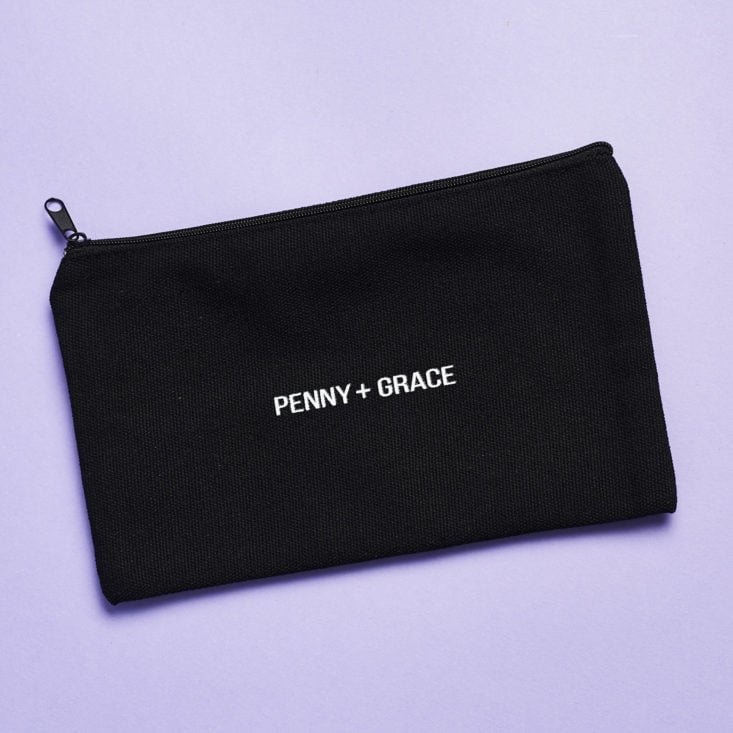 penny + grace april black pouch