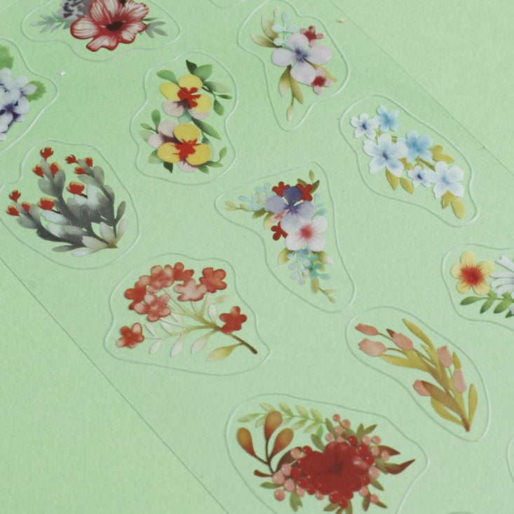 close up of Flower Stickers