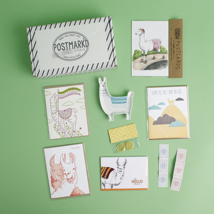 contents of may Postmarkd Studio PostBox