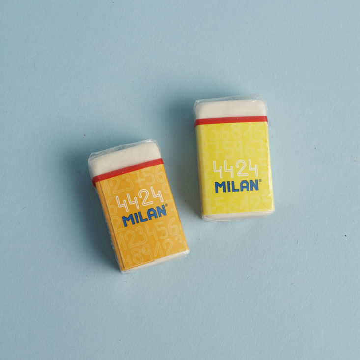 Two Milan Erasers