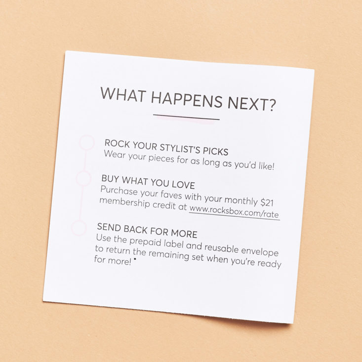 rocksbox may what happens next card