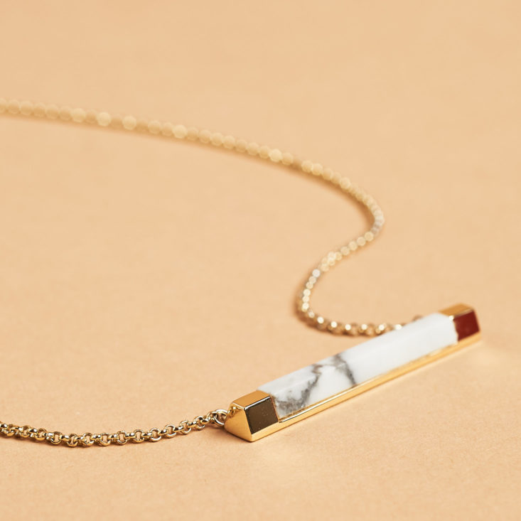 rocksbox may marble bar necklace