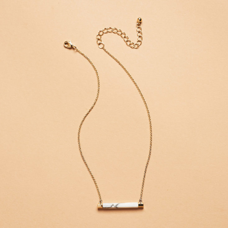rocksbox may marbled bar necklace with gold chain