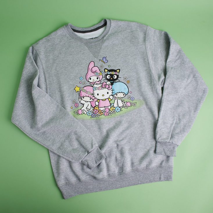 sanrio small gift crate spring box gray sweatshirt