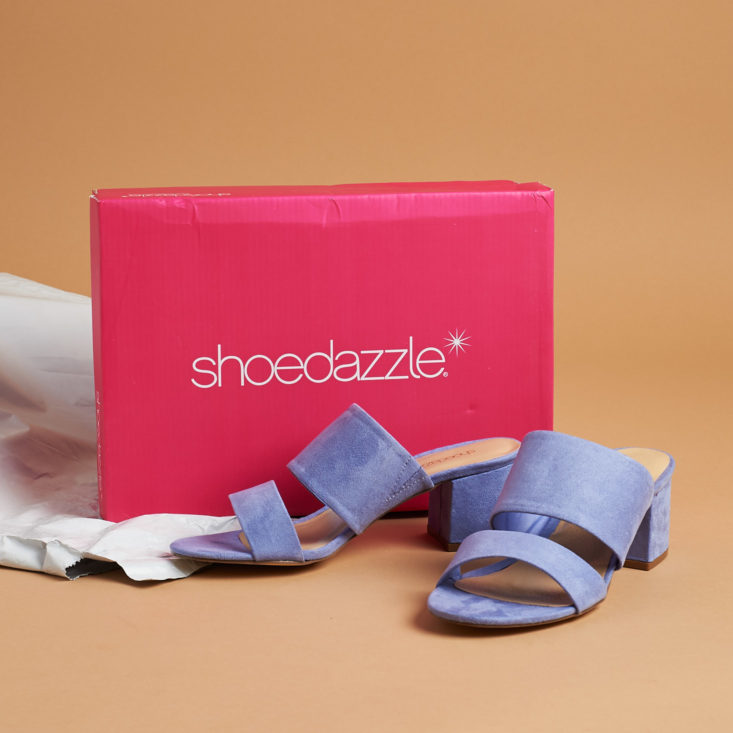 shoedazzle unboxing purple heels
