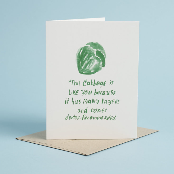 This Cabbage Is Like You Card