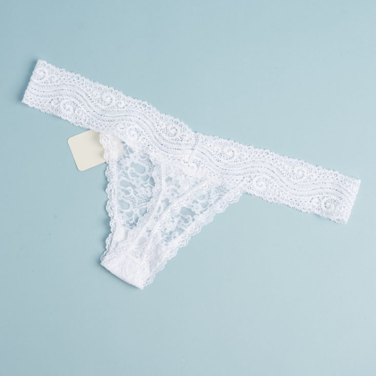 back of Love Libby White Lace Thong