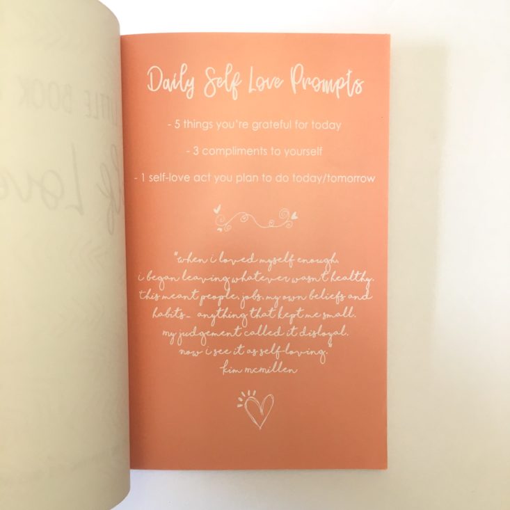 Therabox May 2018 Self Love Prompts