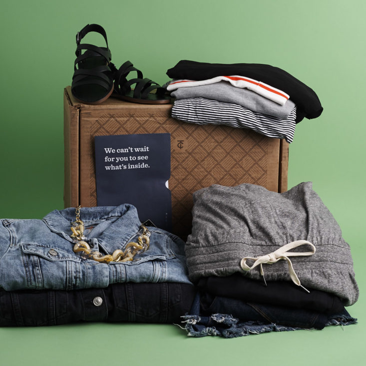 Trunk Club contents may 2018, unpacked