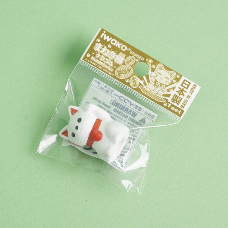 Maneki-Neko Eraser in package