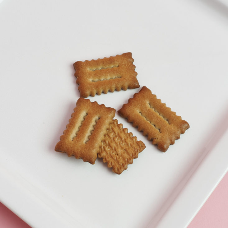mini red bean crackers on plate
