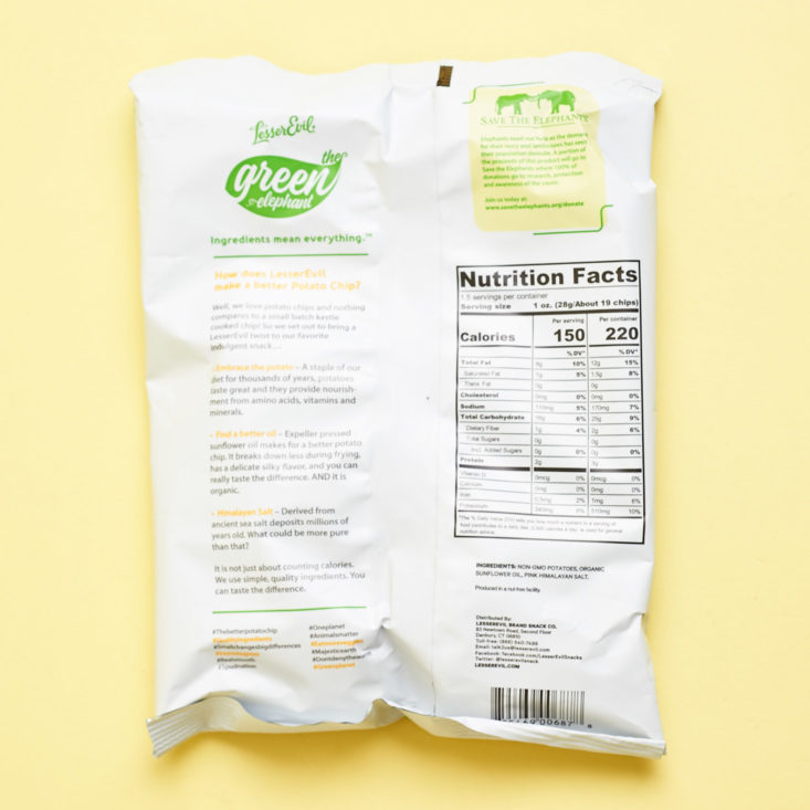 potato chip ingredients