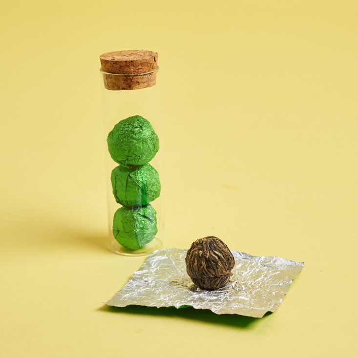 unwrapped tea ball