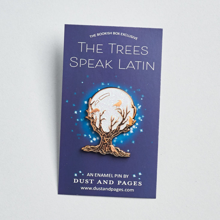 bookish box the trees speak latin pin