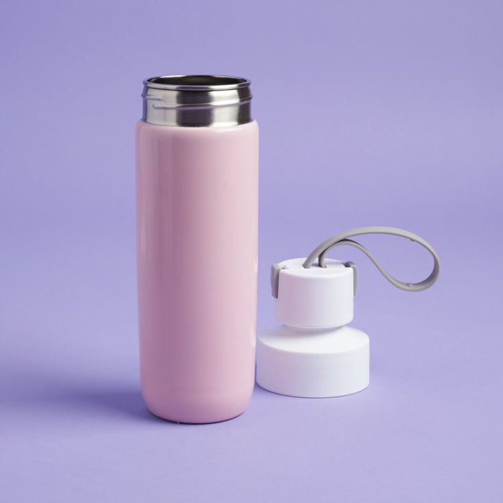 causebox summer pink stainless steel water bottle