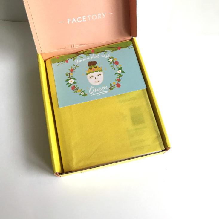 Facetory Seven Lux May 2018 - Box inside