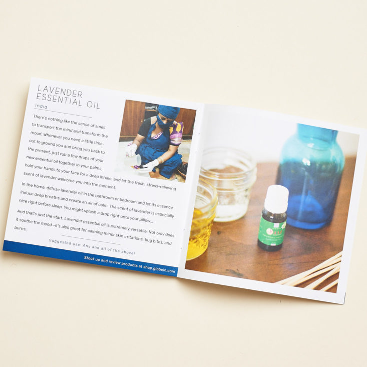 globe in mindfulness essential oil kit booklet