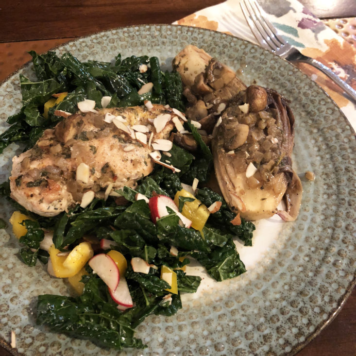 Green Chef Keto April 2018 - Chicken Plated Detail