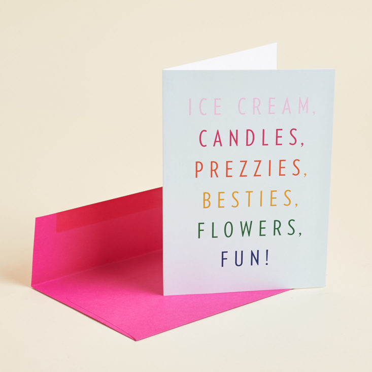 ice cream candles prezzies besties flowers fun birthday card