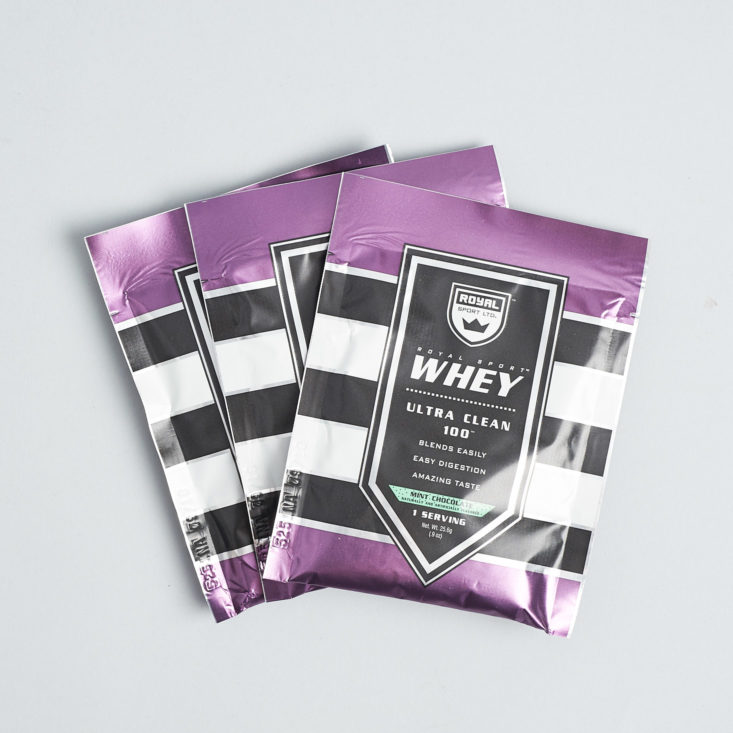 monthly mystery box of awesome whey powder