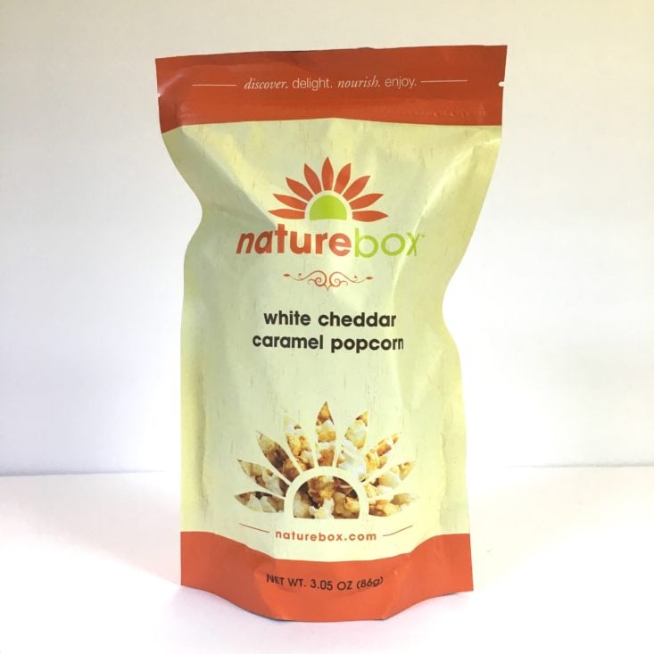 Naturebox June 2018 White Cheddar Caramel Popcorn