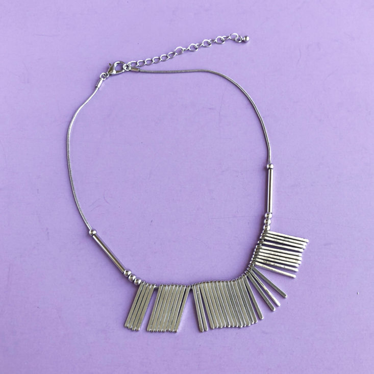 Silver Metal Fringe Necklace
