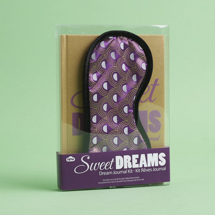 Sweet Dreams Journal and Sleep Mask set in package
