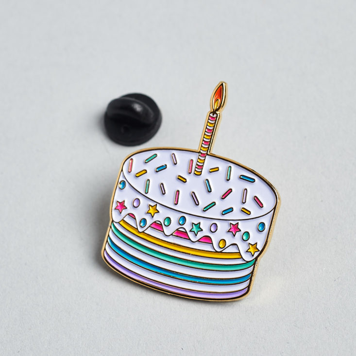 quirky crate enamel rainbow pin
