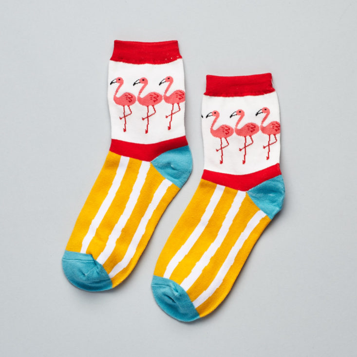 quirky crate flamingo socks