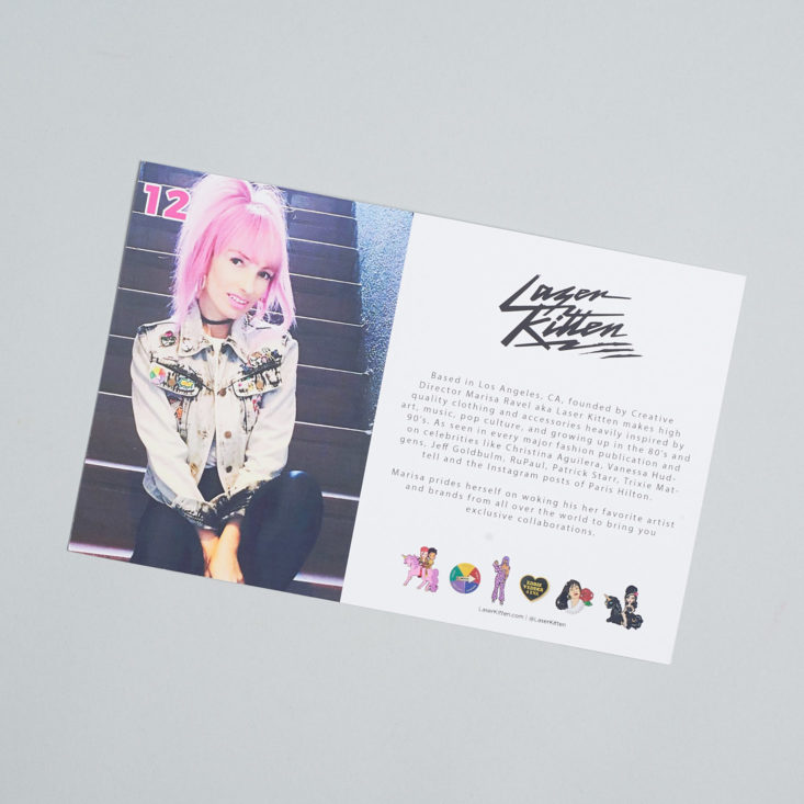 quirky crate artist card
