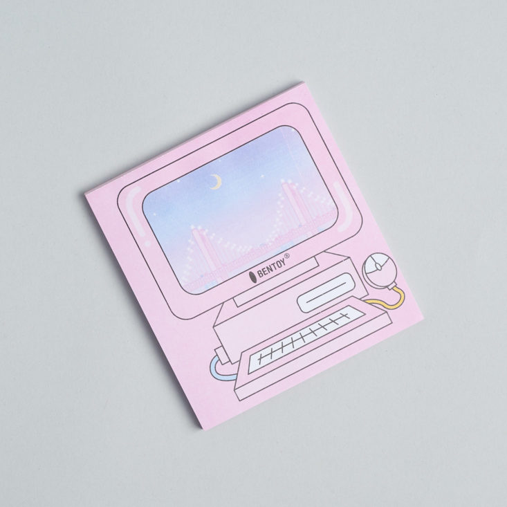 quirky crate pink computer notes
