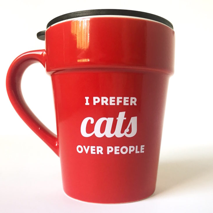 I Prefer Cats Over People 11 oz. Mug with Lid 