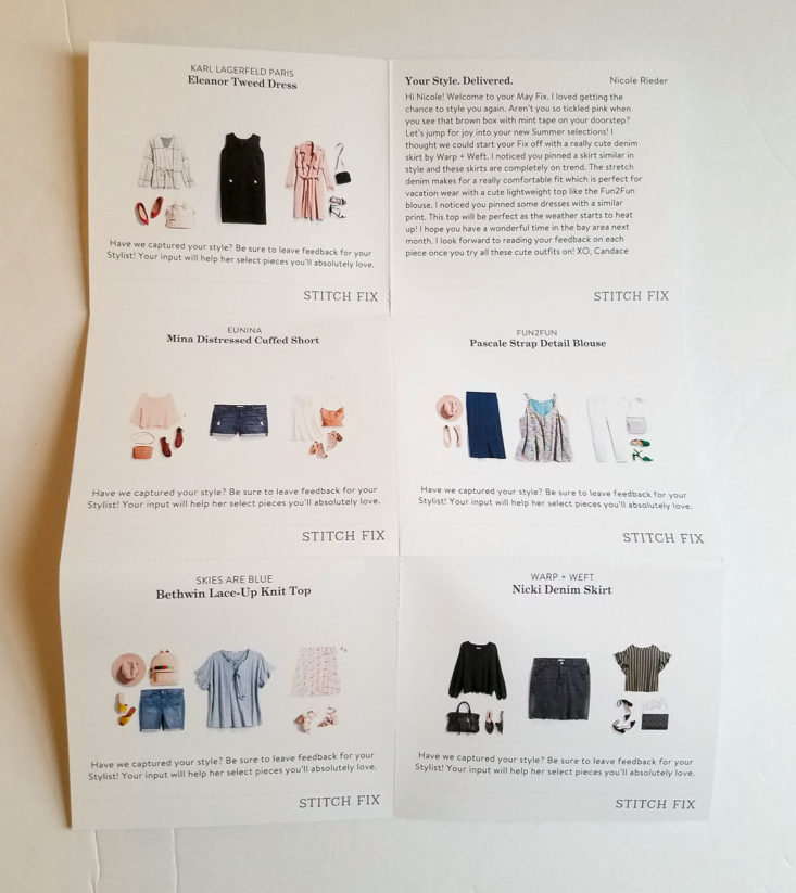 Stitch Fix Plus June 2018 Box 0006 stylist note