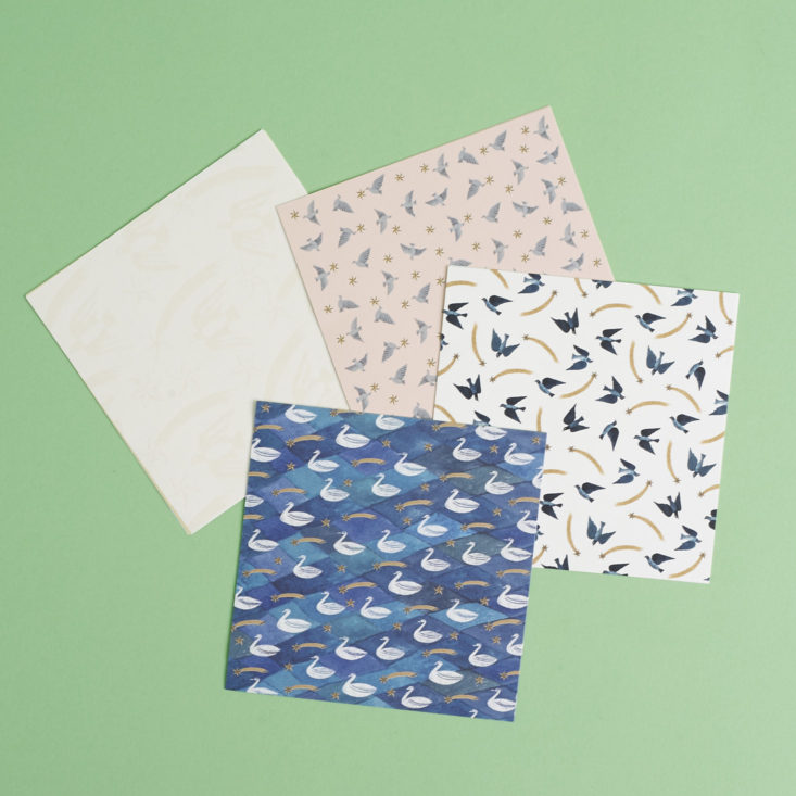 4 designs of Nishishuku Origami Paper