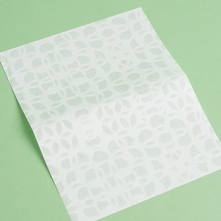 single sheet of Furukawa 3120 Kaishi Paper showing design