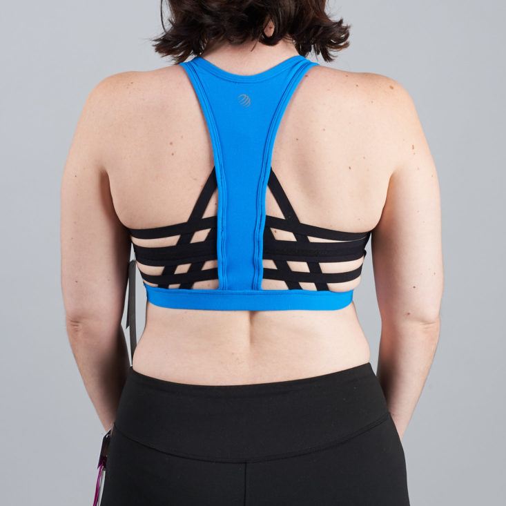 wantable black straps on blue bra