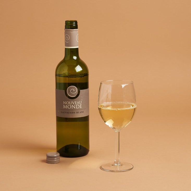 nouveau monde white wine in glass