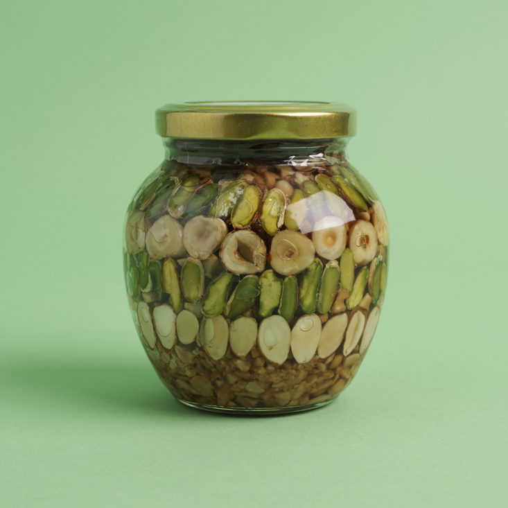 Vintage Turkish honey with sliced nuts without tag