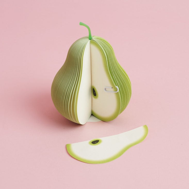 3D Pear Memo Pad with sheet torn out